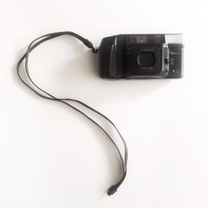 Family heirloom with strap in S shape.