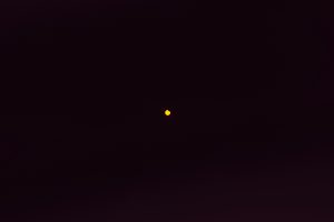 The eclipse can be seen, just starting.