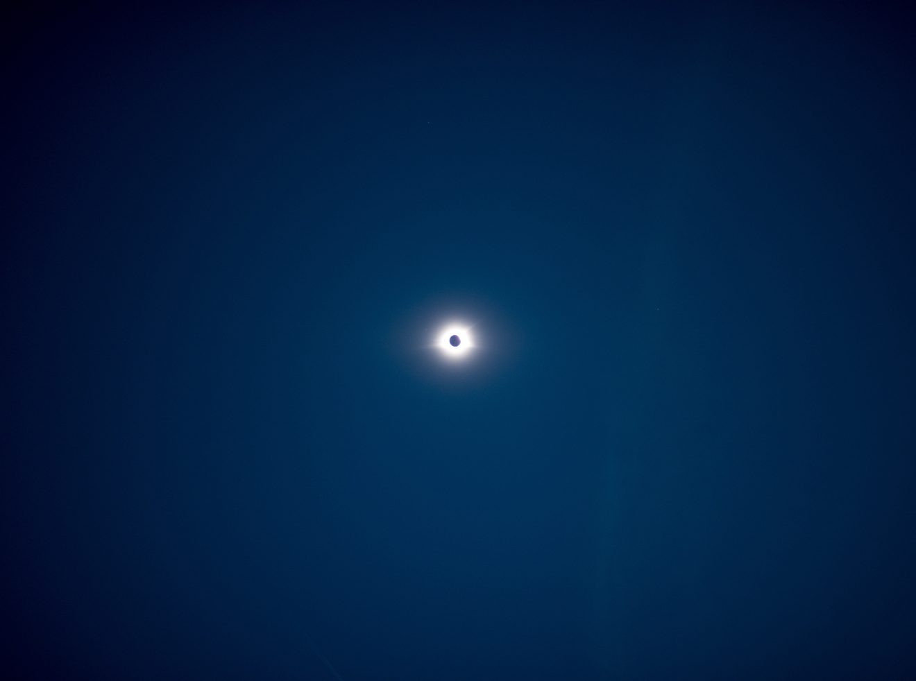 Directly following totality, a "diamond ring" formation is seen.