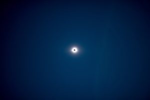 Directly following totality, a "diamond ring" formation is seen.